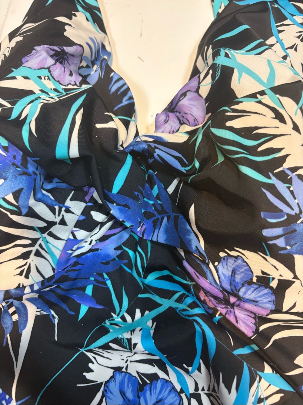 Swimsuits for All Adjustable Underwire Tankini purple floral side ties 18 - Picture 10 of 13